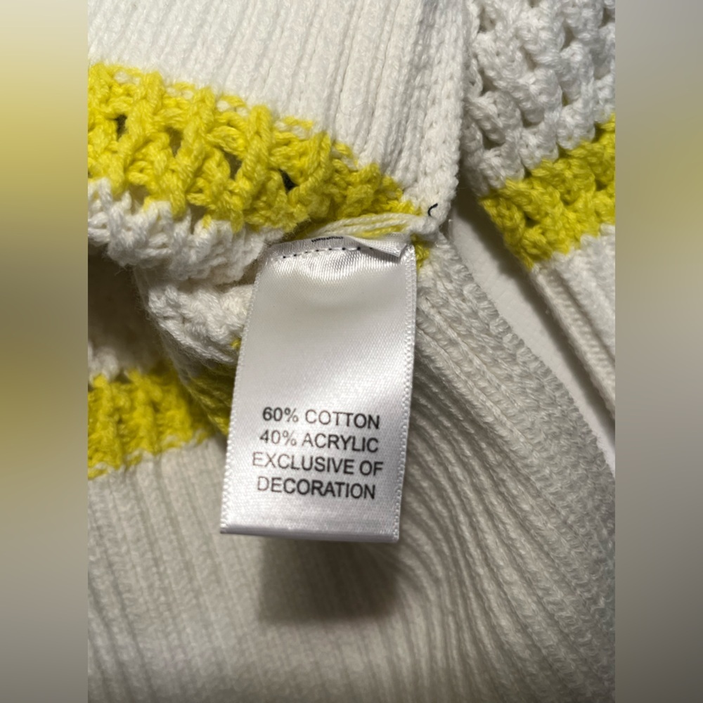 KERRI ROSENTHAL 😊 Cream and Navy Knit with Yellow Smiley NWT size Medium 😊😊😊😊😊 - Picture 6 of 11